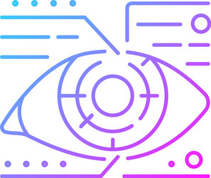 lens microcircuit gradient linear icon vector image