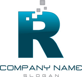 Letter r vocabulary rectangle shape Royalty Free Vector