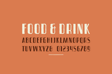 sans serif font in the style of handmade graphics vector image