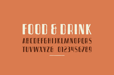 Sans serif font in the style of handmade graphics vector