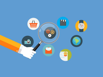seo optimizationweb analytics flat concept vector image