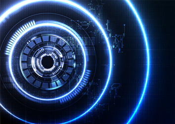 technological intelligent interface connection vector image