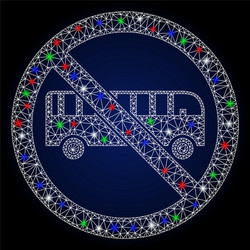 flare mesh wire frame no bus with spots vector image
