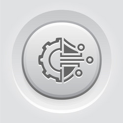 cryptography settings button icon vector image