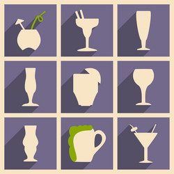 flat with shadow concept and mobile application vector image
