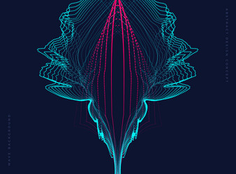 abstract particle tree shape vector image
