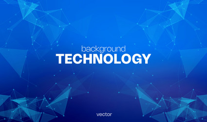 ai blue tech abstract background with geometric vector image