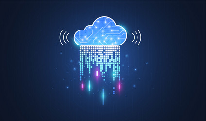 cloud computing concept design digital data vector image