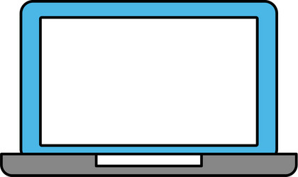 laptop computer with blank screen icon image vector image