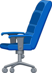 Office chair in blue color vector