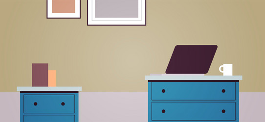 Room interior empty no people vector