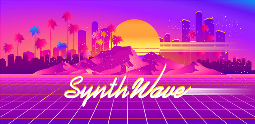 Set retrowave synthwave vaporwave style suns Vector Image