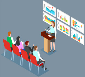 analyze statistical indicators business data vector image