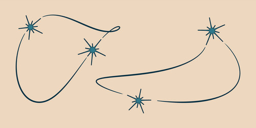 frames with stars borders sparkles abstract vector image