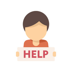 help request icon flat information service vector image