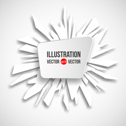 abstract frame on a background of white fragments vector image