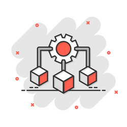 Api technology icon in comic style algorithm vector