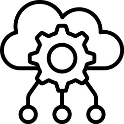 cloud network configuration vector image