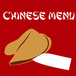 Colored chinese menu design with text vector