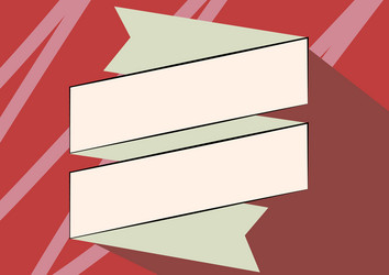 Folded paper sash drawing in zigzag pattern vector