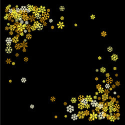 frame or border of random scatter snowflakes vector image