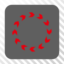 circulation rounded square button vector image