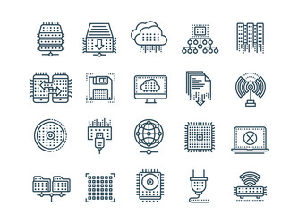 cloud computing internet technology online vector image