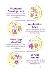 components of pwas infographic vertical sequence vector image