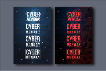 cyber monday background with futuristic user vector image