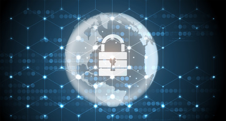 cyber security and information or network vector image