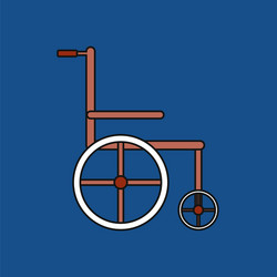 Flat icon design collection medical wheelchair vector