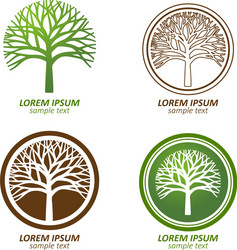 Circle tree logo icon Royalty Free Vector Image