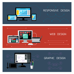 web design responsive and graphic vector image