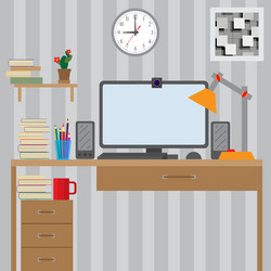 workstation for use with the computer large vector image