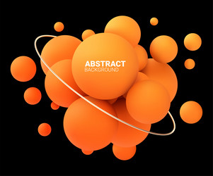 3d abstract liquid blobs vector image