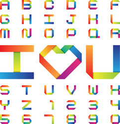 White paper alphabet with shadow eps10 Royalty Free Vector