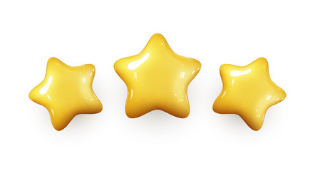 Gold stars set vector