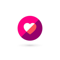 Heart symbol logo icon design template may be used vector