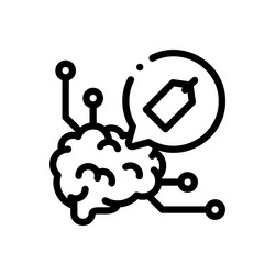neuron icon thin linear style design isolated vector image