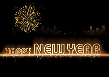 new year greeting card vector