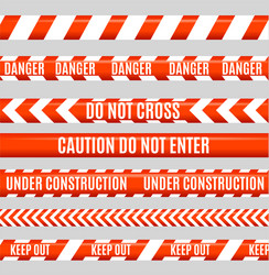 Police line set Royalty Free Vector Image - VectorStock