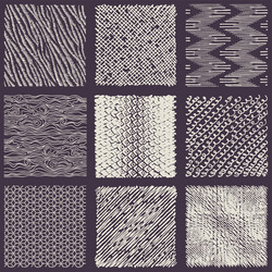 Set of hand drawn marker and ink patterns vector