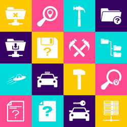 set server data web hosting search location vector image
