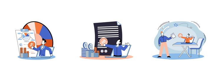 cryptocurrency bitcoin mining metaphor blockchain vector image