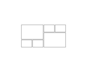 frame collage from square and rectangle shape vector image
