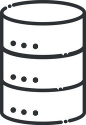web hosting line style icon design vector image