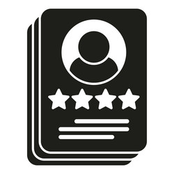 client cv icon simple star survey vector