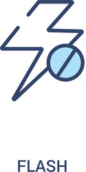 flash concept 2 colored icon simple line element vector image