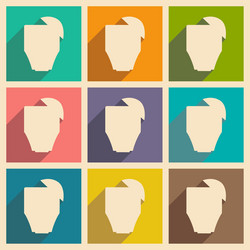 flat with shadow concept and mobile application vector image