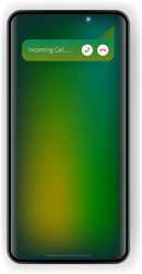 minimalistic smartphone ui showing incoming call vector image